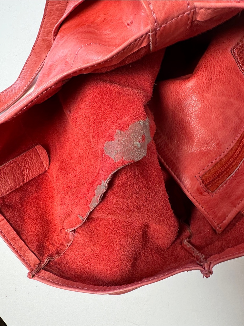 LATICO Margie Tote Red 100% Full Grain Leather Classic Everyday Carry All - Picture 12 of 14